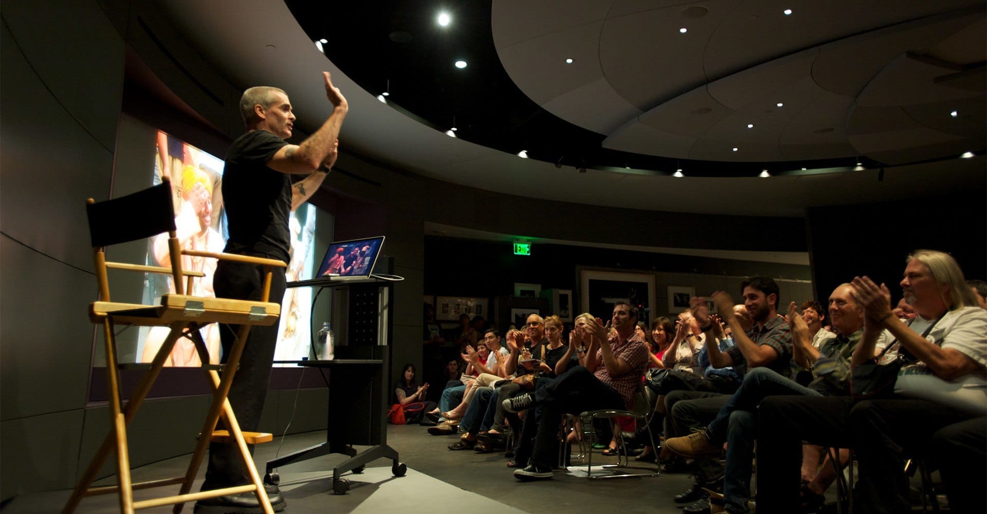 henryrollins — Snapshot of Ed Colver getting focused on Rollins