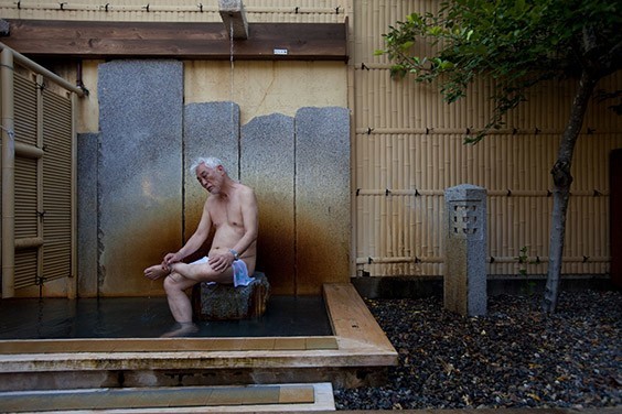Japan, 2009

Tending body and soul, Taizo Noda bathes in the mineral-rich waters of an onsen, or hot spring, near Osaka, Japan. Hours spent soaking, says the 72-year-old, are “the secret of long life.”
