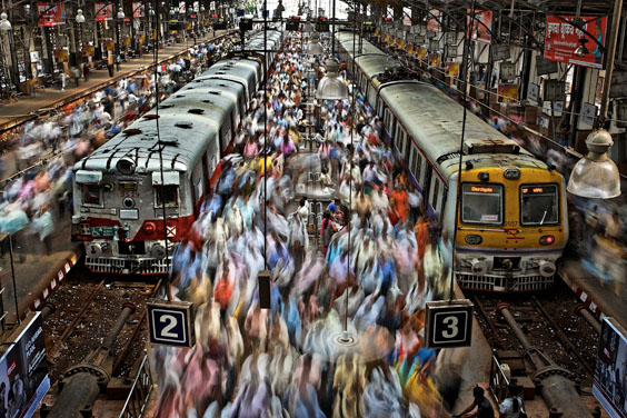 Churchgate Railway Station in Mumbai, 2010