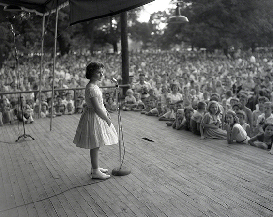 Brenda Lee in 1957, at age 12, in her first Nashville performance