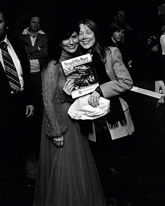 Loretta Lynn and Sissy Spacek at the Grand Ole Opry, 1979