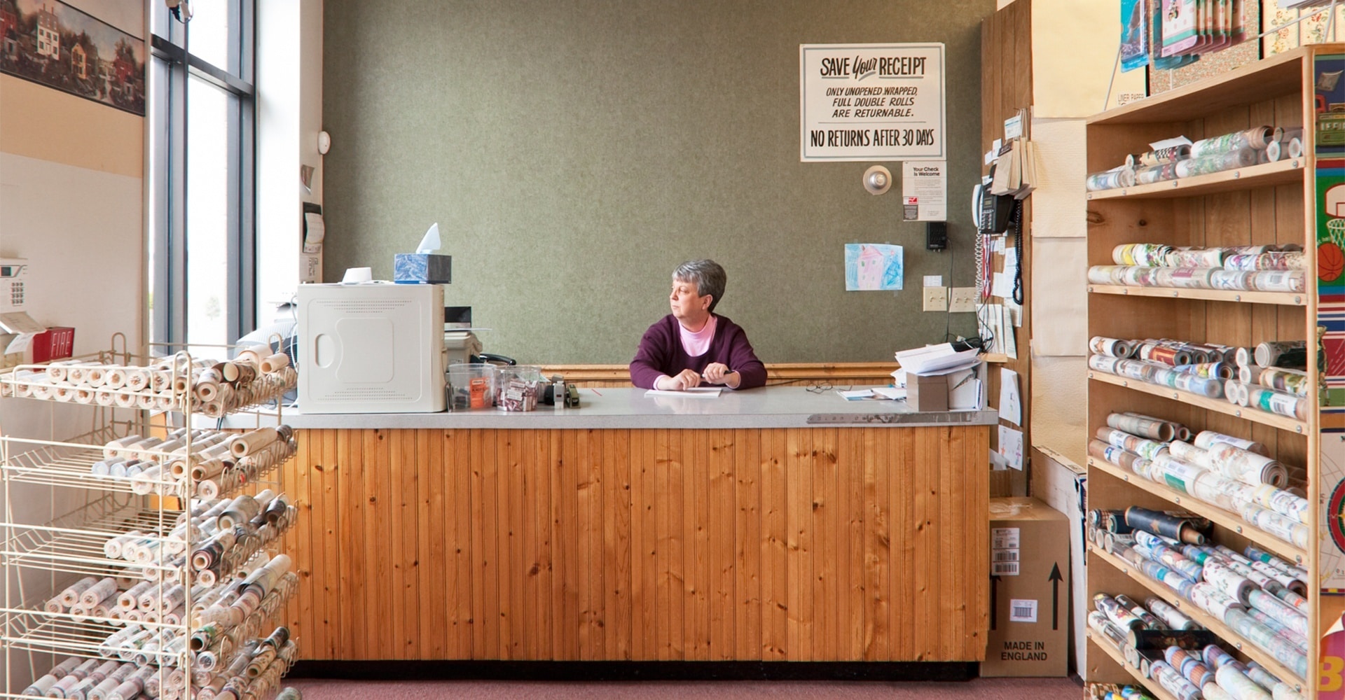 Environmental Portraits - Louise Bacon's Wallpaper Outlet, Fall River, Massachusetts.